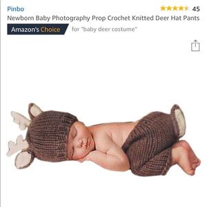 Newborn Crochet Reindeer outfit